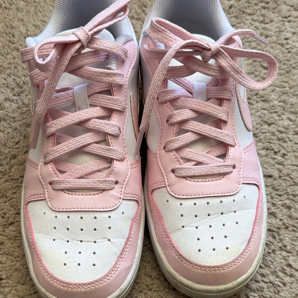 Women's Pink and White Sneakers